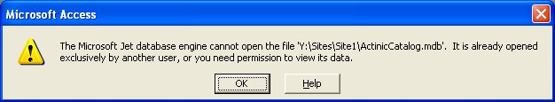 microsoft jet database cannot open file