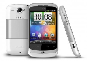 HTC Wildfire in white
